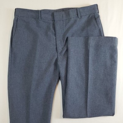 Unbranded Blue VTG 70s 80s Talon No Size Tag 34x28 Flared Boot Cut Slacks Pants