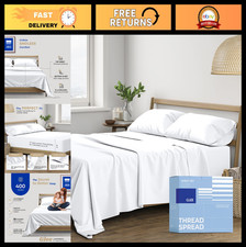 Luxury Egyptian Cotton King Size Sheet Set - 400 Thread Count, Deep Pocket, Soft