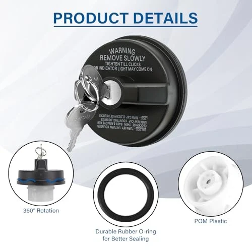 Locking Gas Cap 10504 77300-47020 for Toyota 4Runner Tacoma Tundra 2000–2023 - Image 4 of 4