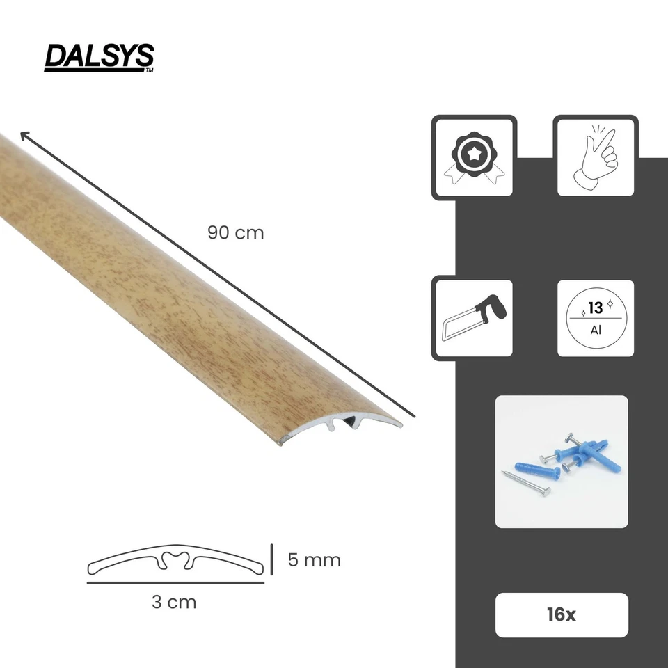 180cm Profilo di transizione incl. materiale di fissaggio, in alluminio - Immagine 4 di 4
