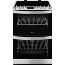 AEG 6000 SteamBake Electric Double Oven Cooker - CIB6734ACM