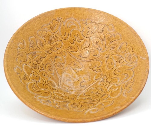 Chinese Pottery Yellow Glaze 20th Century, Motifs , Boys At Play
