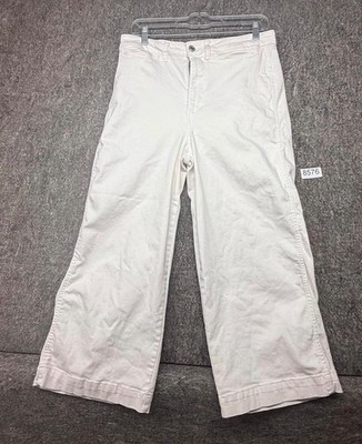 OAT New York Jeans Womens Ivory Wide Leg 10/30