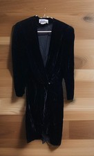 Vintage dress  Laurence Argenti Motte Black  Velvet  Sz 10 Long Elegant