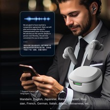 Language Translator Earbuds Two Way Real-time Translation Device Support CLLN