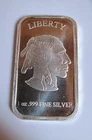 Lot of 5 - 1 Troy oz Liberty Buffalo .999 Silver Bars