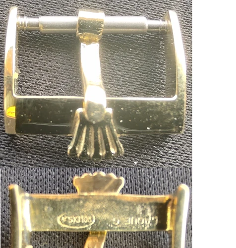 Original Vintage Rolex Buckle 14mm Inner Yellow Gold Pl. from 50's L@@K!