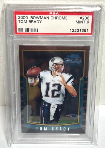 2000 Bowman Chrome #236 TOM BRADY ROOKIE RC PSA 9