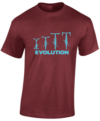 EVOLUTION DES FAHRRADS HERREN T-SHIRT RADFAHREN BIKE RADFAHRER KLEIDUNG TOP GESCHENK