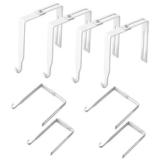  Pcs Adjustable Cubicle Hanger Universal Partition Metal Cubicle Hooks 4 White