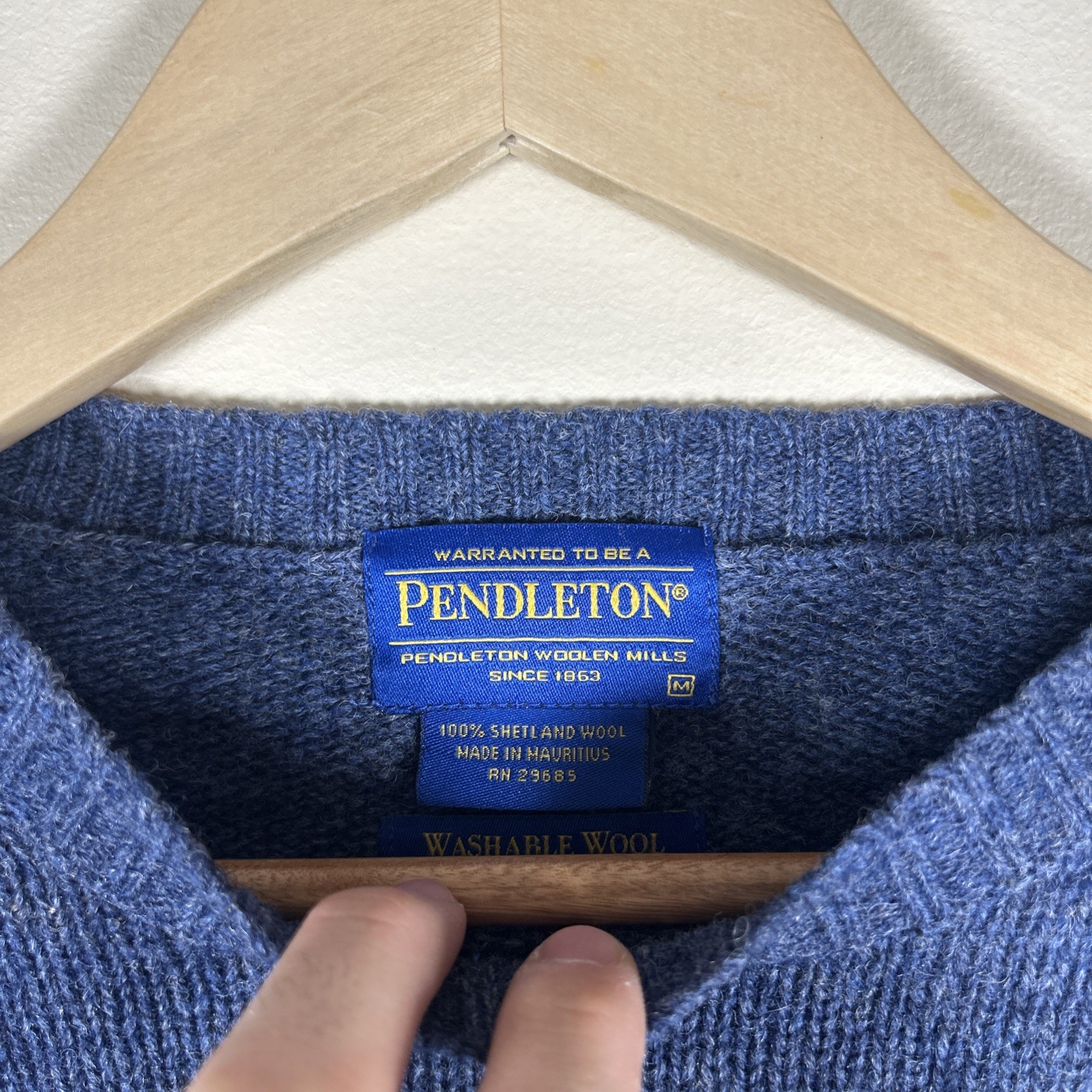 Pendleton Shetland Wool Knit Pullover Crewneck Sw… - image 2