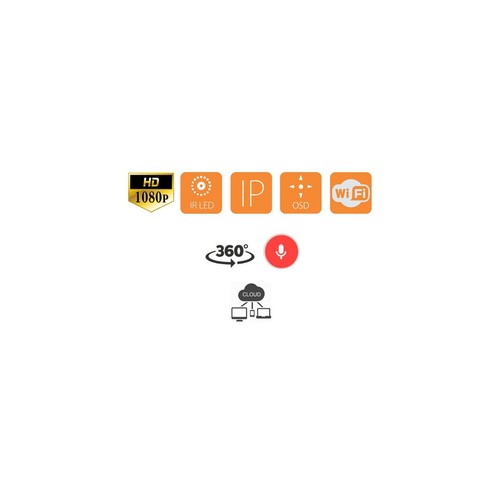 Telecamera IP PTZ WiFi LAN HD Day Night Luce 1080p Smart T2 Google Home Alexa - Imagen 6 de 8
