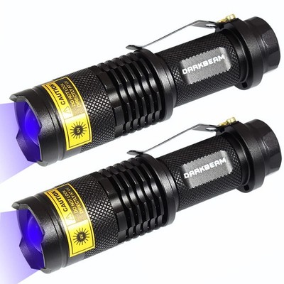 DARKBEAM UV 365nm Light Flashlight 2 Mini/SK68, Sk68 365 Uv 2 Pack 