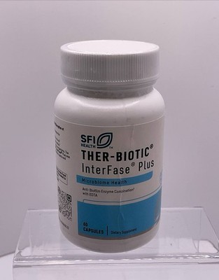 SFI Health Ther-Biotic InterFase Plus 60 Caps Anti-Biofilm Enzyme EDTA