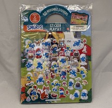    The Smurfs 50 Puffy Stickers Play Set   Smurf 80s Retro