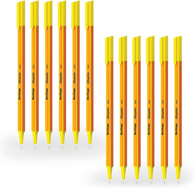 Berlingo Fineliner Set, 12 Stück, 0.4mm, dreieckige Form, Farbige Stifte, metal 