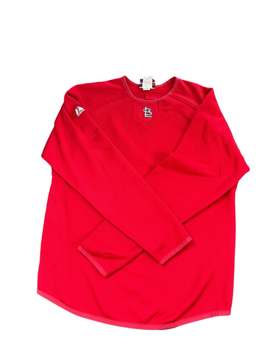 St. Louis Cardinals Herren Majestic Therma-Base Fleecepullover rot Medium/Large