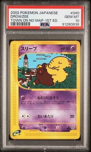 PSA 10 Pokemon 2002 Japanese Town on No Map 1st Edition Drowzee #040