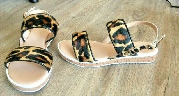Dune leopard deals sandals