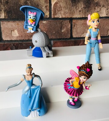 Lot of 4 Disney Toys: Toy Story 4 Bo Peep Fancy Nancy Cinderella Runaway Railway