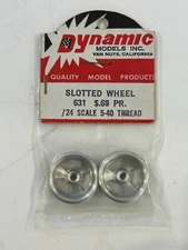 Dynamic Models #631 Slotted Wheel 1 pair for 1/24 scale slot cars NIB