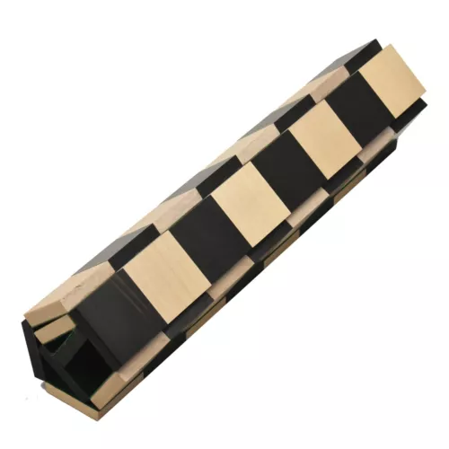 Solid Wood Roll Up Travel chess board in Ebony & Maple Wood- 40 mm square- 12.6"