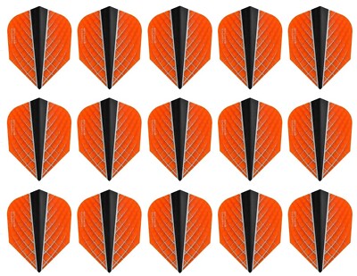 5 New Sets Harrows Quantum X Standard Dart Flights - Ships w/ Tracking - Orange