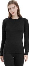 Womens 100 Merino Wool Base Layer Top Winter Thermal Ski Underwear Shirts UT