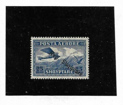 Albania 1927 Airmail Overprint 25oint Blue SG 206 Mint Never Hinged - Picture 1 of 2