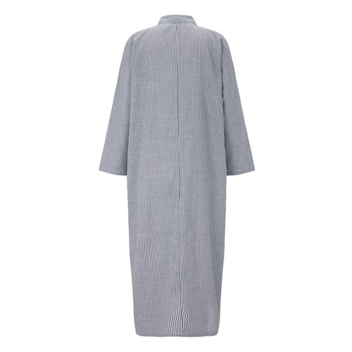 Robe chemise femme coton lin maxi caftan décontractée ample ample hauts longs tunique - Photo 11/20