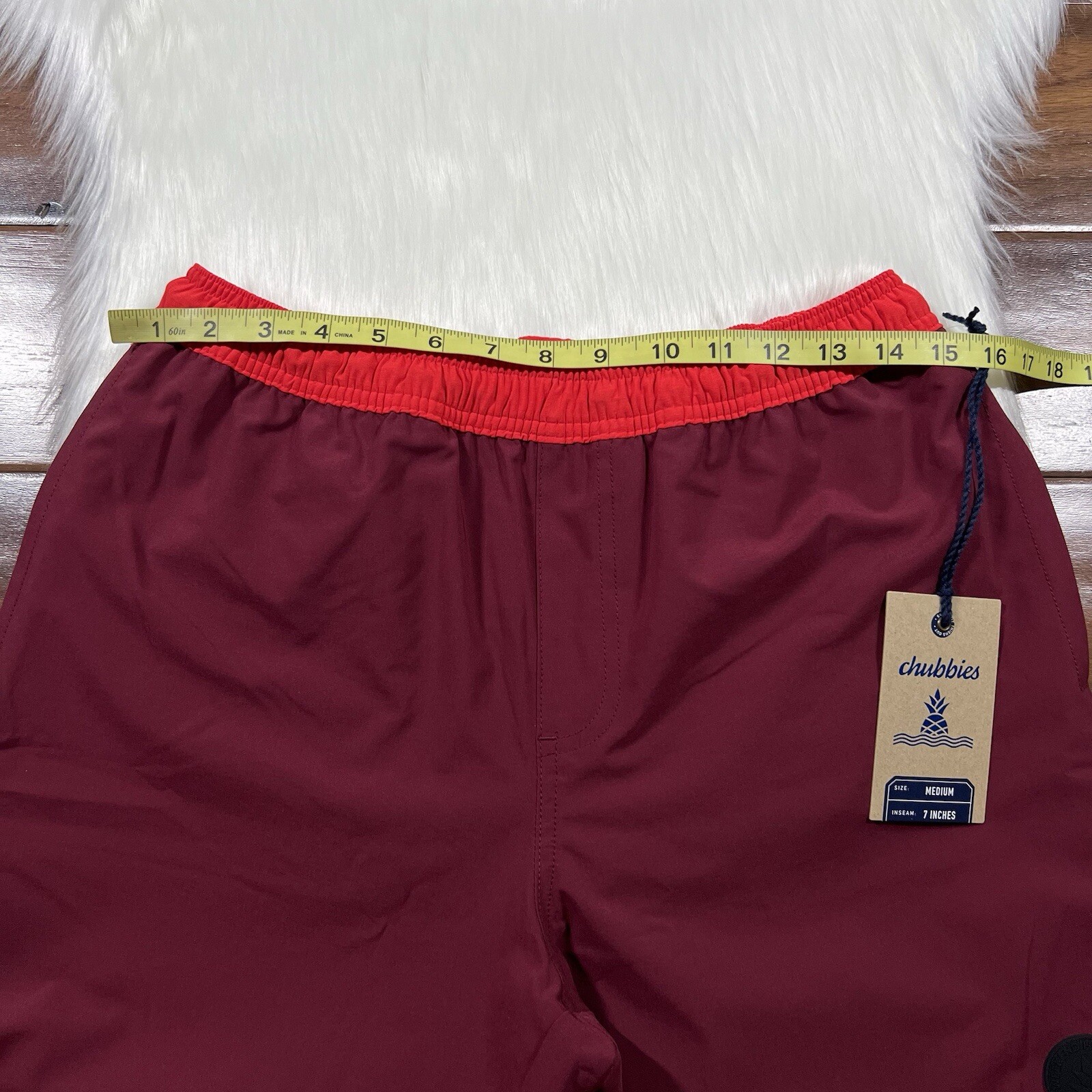 Chubbies Men's Size Medium The Warmups 7” Gym Swim 2.0 Shorts Unlined