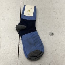 Kids Socks Sky Blue  Navy Blue Crew Socks Size 10-13 Yrs NEW