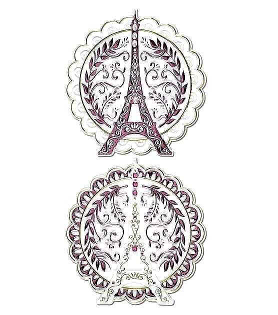 Etiquetas para botellas Jolee's Boutique Parisina Torre Eiffel - 2 piezas Foto 2 de 3