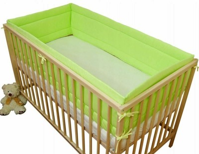green crib bumper