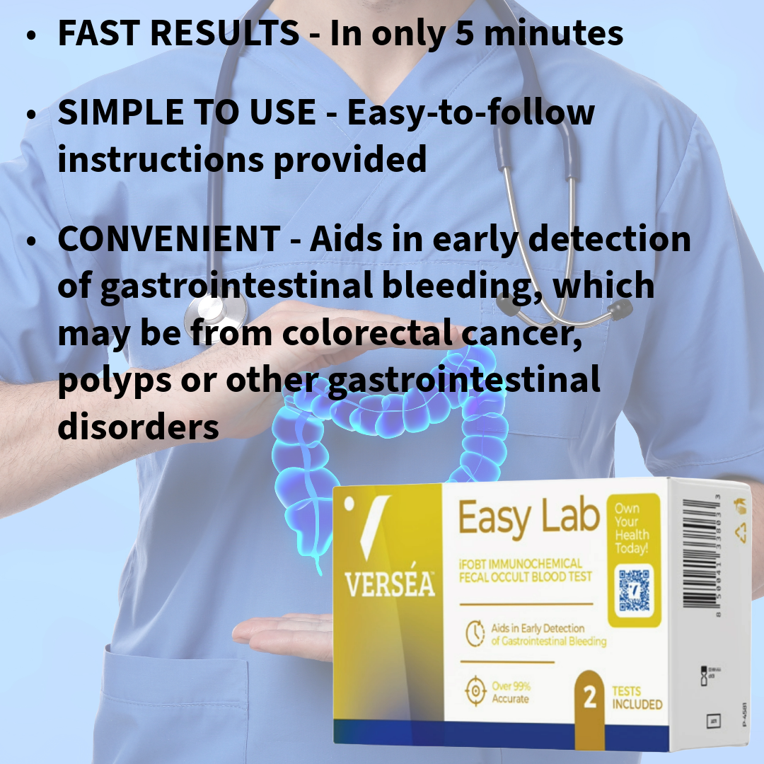 Colon Disease Test Kit 2 Tests Pack iFOB Easy Lab Cancer Fecal Occult