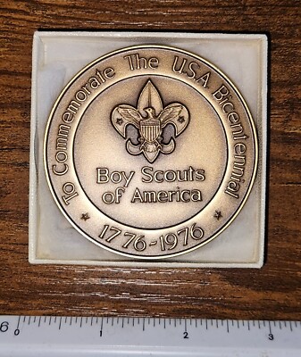 Bicentennial Spirit of 1976 Boy Scouts AM Willard Large Heavy Challenge Coin