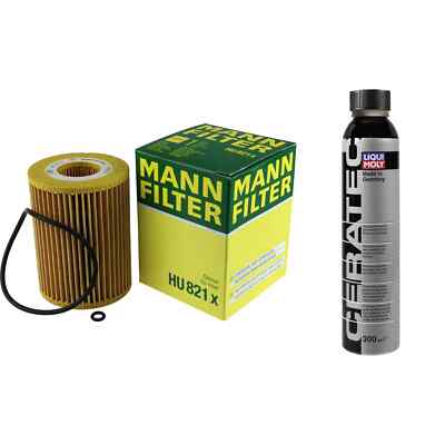 MANN-FILTER ÖLFILTER HU 821 x + LIQUI MOLY Cera Tec 3721