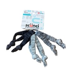 Scunci No-Damage Hair Ponytailers, 6 Count NEW