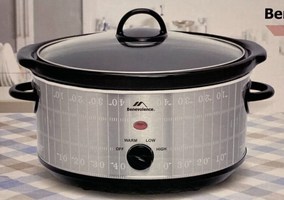 Football Tailgating Slow Cooker 3.7Qt Removable Stoneware Pot Cool Touch Handles