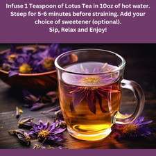 Blue Lotus Flower Herbal Tea Starter Pack Whole Flowers Crushed Strainers
