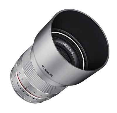 Rokinon 50mm F1.2 Objektiv Für Fuji X – Silber, Mit UMC-Beschichtung Und Beiliegender Gegenlichtblende