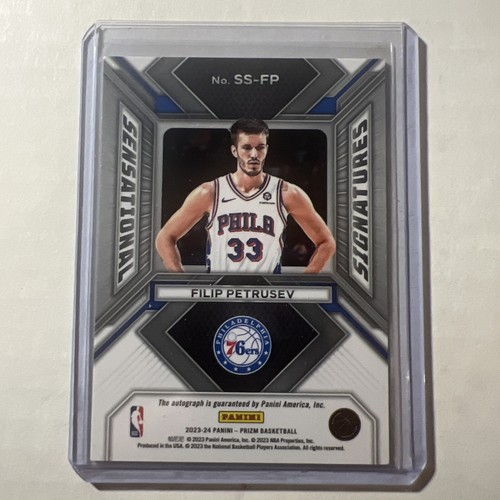 2023-24 Panini Prizm #SS-FP Filip Petrusev Sensational Signatures RC Auto - Picture 2 of 2