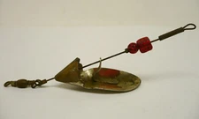 Unknown Antique Beetle Bug No 27 Spinner Fishing Lure Glass Beads Sun Ray Clover