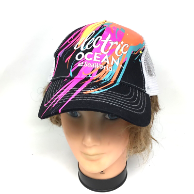 Sea World Electric Ocean Strapback Adjustable Hat Cap  display picture 2
