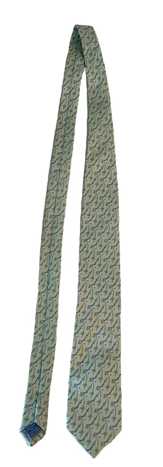 Vestido de seda SOUTHERN TIDE para hombre con logotipo de corbata espada pez azul Foto 2 de 4