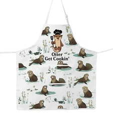 Otter Kitchen Apron Otter Lover Gifts Otter Cooking Apron Otter Baking Apron ...