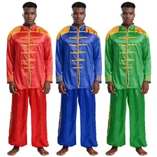 US~ Men's 60's British Pop-Star Hippy Medieval Rock Band Musician Jacket Costume