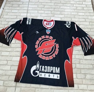 Luch KHL hockey Avangard Omsk Russia game sweater black Zotov number 1 size 52