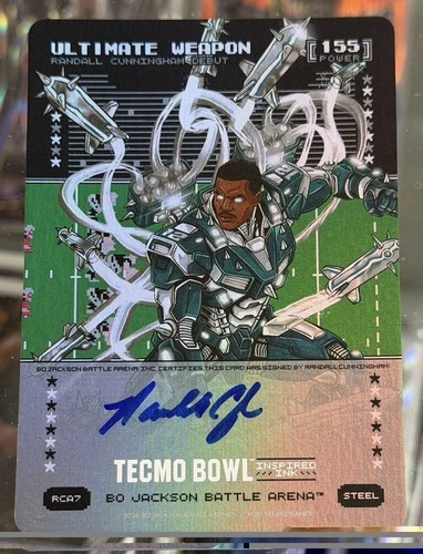 Bo Jackson Battle Arena Techmo Bowl Randall Cunningham Inspired Ink auto #RCA7