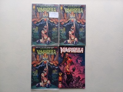 Vampirella Comic Lot x4 + Trading Card Harris Comics Vengeance Of Vampirell